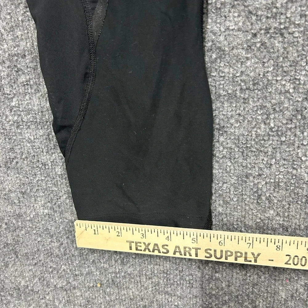 Nike Leggings Womens Size L Black Dri-Fit Legend Crop Mesh Athletic Workout